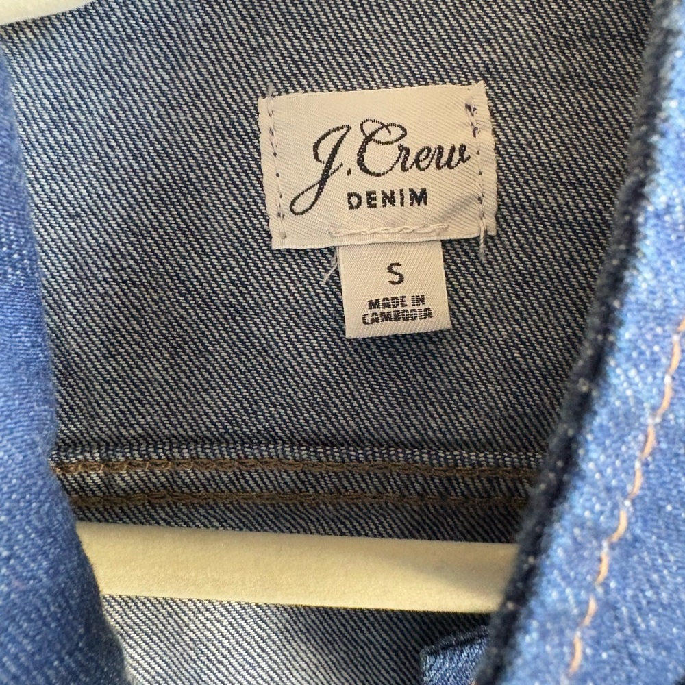 J. Crew - Women's Classic denim jacket in resin rinse - Size Small - Dark Blue - Picture 4 of 6